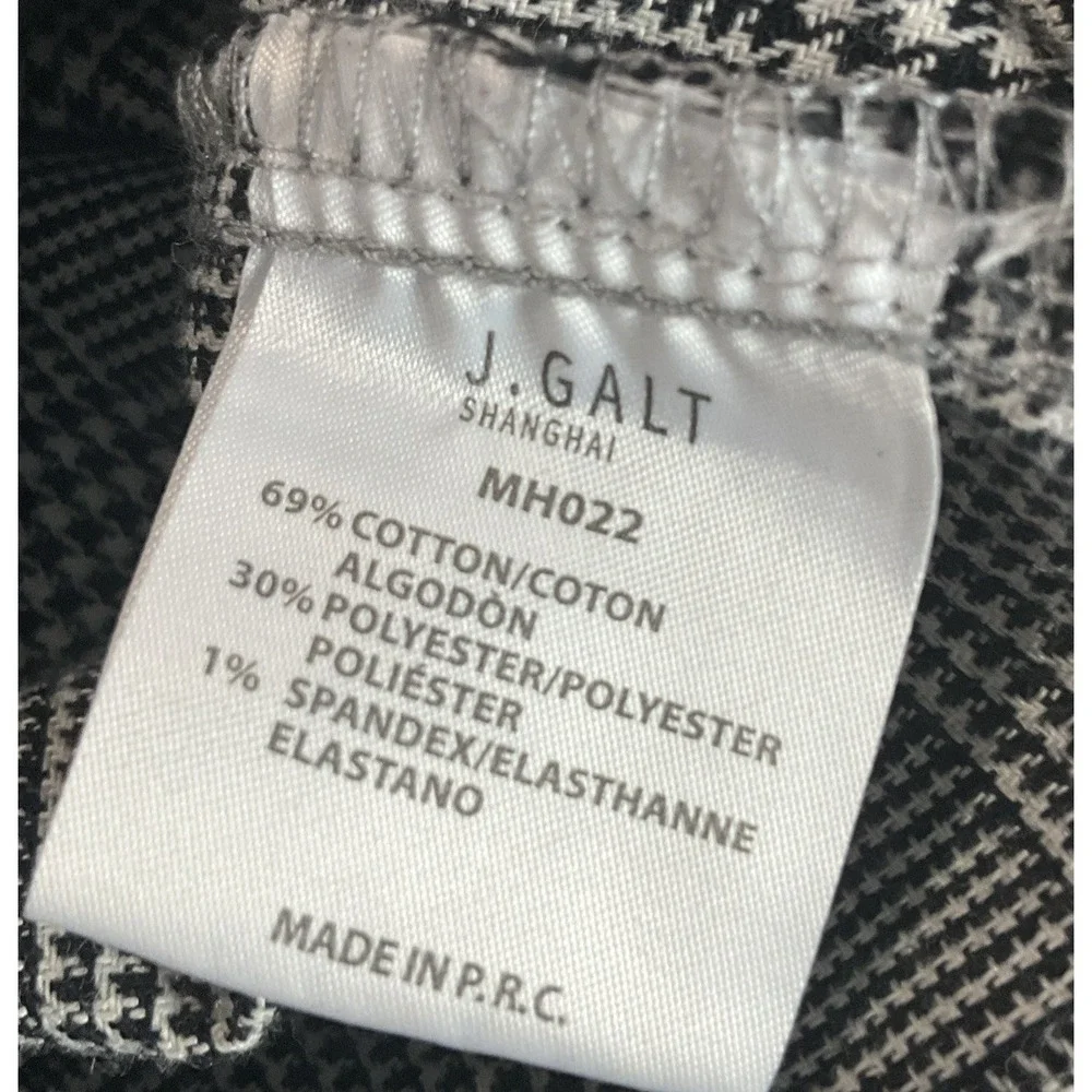 John Galt Women's XS-S Brandy Melville‎ Black White Tweed Front Slits Zipper